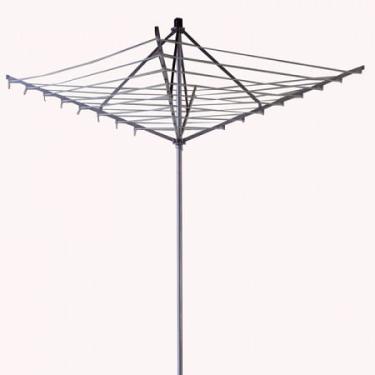 Imagem de Varal de Chao Giratorio Aluminio Branco - Fixo 2,72m diâmetro x 2,16m altura