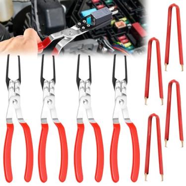 Imagem de OWTWCNL 4 peças de alicate extrator de relé de carro e ferramenta de remoção de fusível, alicate extrator de fusível, ferramenta prática de extrator de fusível automotivo para desanexar relés fusíveis