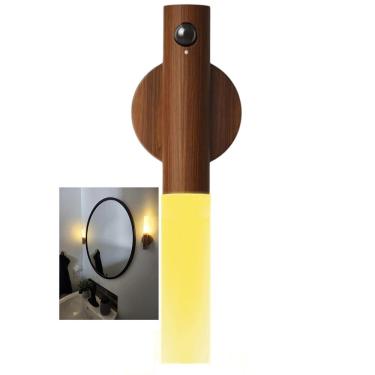 Imagem de Luminaria Bastao Magnetico LED Sensor Movimento Presença Bateria Recarregavel USB Luz Inteligente Noturna Iluminaçao Casa Sala Quarto Corredor Parede