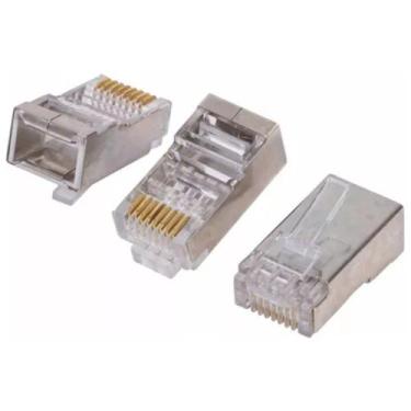 Imagem de Kit Com 250 Conectores Rj45 Macho, Cat6 Blindado - Dts Suprimentos