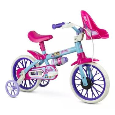 Imagem de Bicicleta Infantil Nathor Aro 12 Barbie Garrafinha Rodinhas