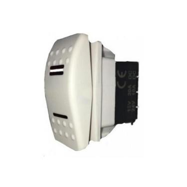 Imagem de Botão Interruptor On Off 12V - 24V Marinizado Branco 3 Pinos - Abrolho