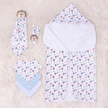 Imagem de Kit para Bebê 6 peças - Miguel Baby, Urso Aviador