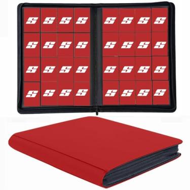 Imagem de 1000+ Pockets Trading Card Binder, 16 Pocket Ringless Side Loading Card Holder Album, Trading Card Album Fit for YuGiOh, MTG, TCG, Game Cards, Sports Cards, Business Cards (Red)