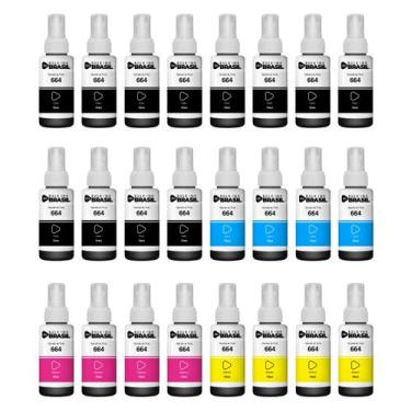 Imagem de KIT 24 tintas T664 para epson compatível com impressora L565, L375, L5