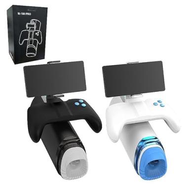 Imagem de Masturbador Lanterna Desenvolvedor Peniano Masturbador Automático Recarregável com 10 Modos, Suporte para Celular e Controle GAMER [ PRETO ]