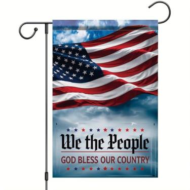 Imagem de Starlit Patio Bandeira de jardim patriótica We the People 30,5 x 45,7 cm, dupla face, 4 de julho, bandeira de jardim, decoração de jardim memorial veteranos, dia da independência, decoração ao ar