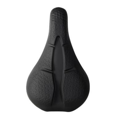 Imagem de oshhni Bicycle Saddle Exercício Bike Seat confortável, leve e multifuncional peças de ciclismo silicone para adultos de bicicleta de montanha de estrada, Preto
