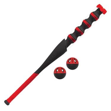 Imagem de NERF Conjunto de taco e bola de beisebol infantil Power Blast – Taco de beisebol de plástico infantil com aderência extra e faixas de força – Conjunto oficial de beisebol de plástico
