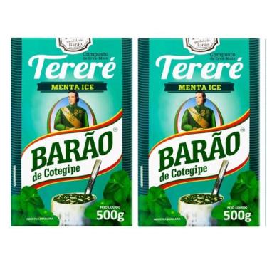 Imagem de 2 Erva Mate Tereré BARÃO MENTA ICE Sem Glúten 500 g - Barão de Cotegip