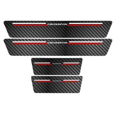 Imagem de Kit Soleira Protetora Porta Premium Red Carbono - CrossFox - Jhow Ades