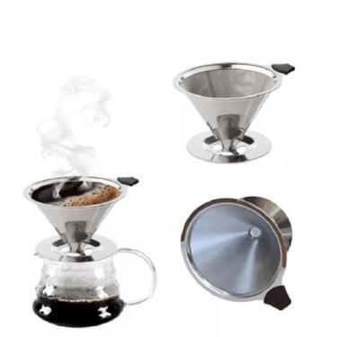 Imagem de Coador Funil De Filtro De Café 301 Inoxidável Com Inox 304 Isolamento Térmico Não Enferruja