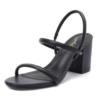 Imagem de geluboao Sandálias De Verão Pretas Para Mulheres, Bico Redondo, Aberto, Tiras, Salto Baixo, Sapatos Sensuais Madrinhas, 9