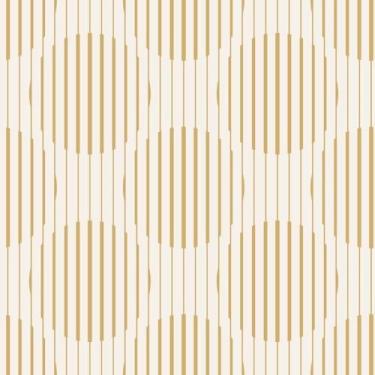 Imagem de Papel De Parede 12m Adesivo Laranja Marrom Bege Moderno Linhas Círculos