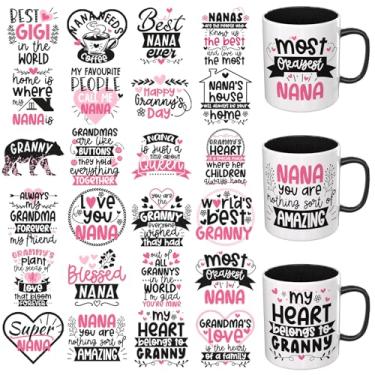 Imagem de Dorsbaby 24 peças de envoltório de copo UV DTF avó UV DTF adequado para canecas, óculos, notebooks, computadores, mesas e cadeiras, etc. Papel de transferência UV DTF de alta viscosidade