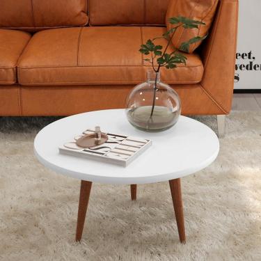 Imagem de Mesa De Centro Patrimar Star Branco Com Cedro