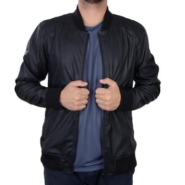 Imagem de Jaqueta Masculina Lado Avesso Bomber Preta - LH13184-Masculino