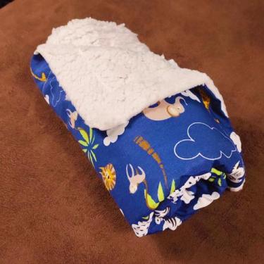 Imagem de Mantinha Bebê com Sherpa Antialérgico Cobertor Soft Frio Inverno  - Mã