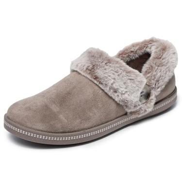 Imagem de Skechers Pantufa feminina aconchegante Campfire - Fresh Toast, Cinza-escuro, 34