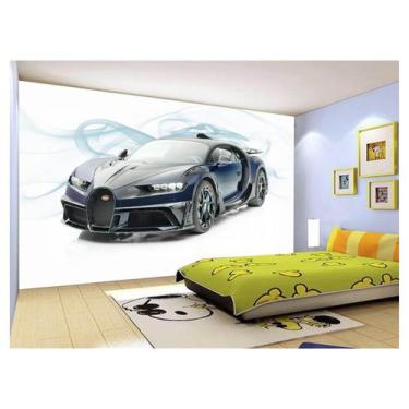 Imagem de Papel De Parede 3D Carro Bugatti Chiron Pista 3,5M Car24 - Você Decora