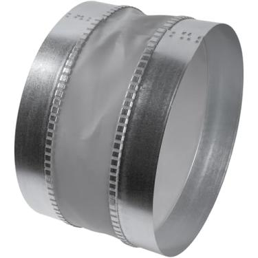 Imagem de Vent Systems Conector de duto redutor de vibração flexível de 25,4 cm - adaptador de mangueira de ventilação de aço galvanizado redondo, duto espiral macho, extensor de tubo, acessórios de ventilação
