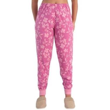 Imagem de Calça Feminina Jogger Pijama Floral Malwee 1000117597 100% Algodão-Unissex