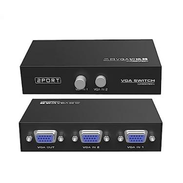 Imagem de suckoo Comutador De Vídeo Vga 2 Portas, Entrada E Saída, Compartilhamento Mútuo Bidirecional, Host Computador, Monitor Tv Externo, Projetor, Caixa Seletora Por Vez