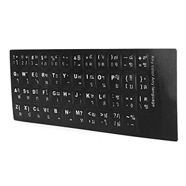 Imagem de Zerodis Adesivo de Teclado Tailandês Acessório de Laptop PC Caracteres Removíveis Easy Stick Claramente Impressos Adequados para Teclados de 10-17 Polegadas