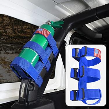 Imagem de Voodonala Suporte de Extintor de Incêndio para Jeep Roll Bar 1,1-1,4 kg para Jeep Wrangler TJ CJ YJ JK JKU JL JLU JT, Azul, 1 peça