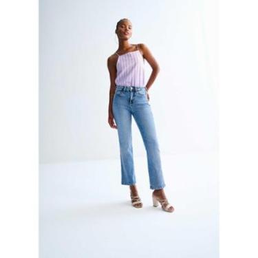 Imagem de Calça Jeans Reta Cropped Perfect com Cintura Alta-Feminino
