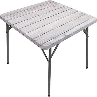 Imagem de Capa de mesa de madeira ajustada, estampa de textura de prancha de madeira, toalha de mesa impermeável interna/externa, sala de jantar de pátio e cozinha, serve para mesa de 107 x 152 cm