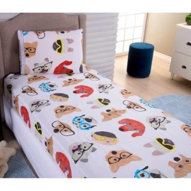 Imagem de Kit Jogo De Lençol Solteiro Com Elástico 2 Peças(Pets)