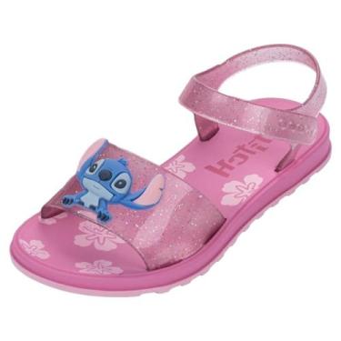 Imagem de Sandália Infantil Menina Disney To Play Stitch Grendene Kids, Rosa, Ro