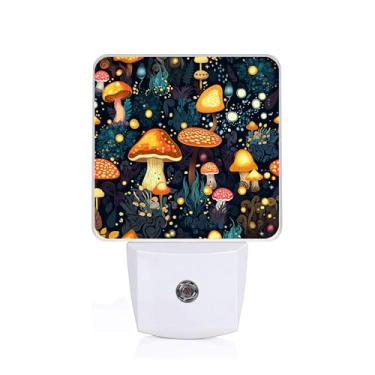 Imagem de SLHFDKL Luz Noturna De Cogumelo, Luminária Parede Com Sensor Anoitecer E Amanhecer, Led 0,5 W Eficiência Energética Para Meninos, Meninas Adultos, Decoração Casa