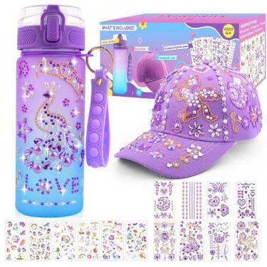 Imagem de Kit de artes e ofícios Pongime Decore Water Bottle, boné de beisebol