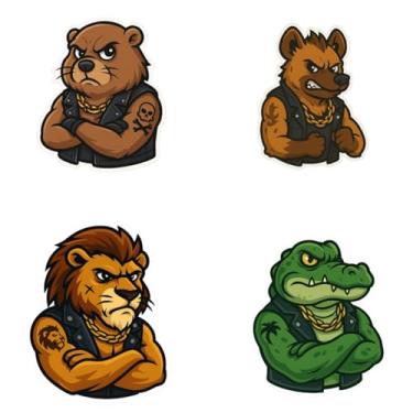 Imagem de Kit de Personalização Gráfica para Motocicletas, Adesivos Decorativos (30x30-Leao)