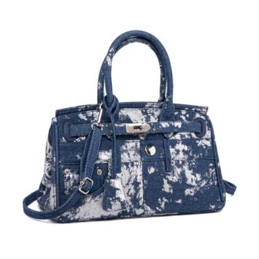 Imagem de Nova bolsa de calça jeans azul clássica, bolsa de mão moderna para mulheres, bolsas femininas de grife, bolsa de escritório, Estilo B