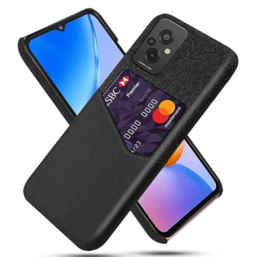 Imagem de Capa para Xiaomi Redmi 11 Prime 4G,Tela e tampa de couro PU,Antideslizante,360°cobertura completa à prova de choque com 1 slot de cartão atrás,Prevenção de queda-Black