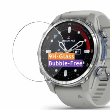 Imagem de Vaxson Pacote com 3 protetores de tela de vidro temperado, compatível com Garmin Descent Mk3 43 mm 9H protetores de película protetora