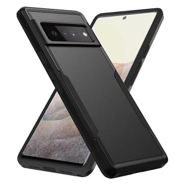 Imagem de KANCIKOO Capa projetada para Google Pixel 6 Pro, resistente, resistente, à prova de choque, suporte de carregamento sem fio, proteção para Google Pixel 6 Pro (2021) de 6,7 polegadas - preta