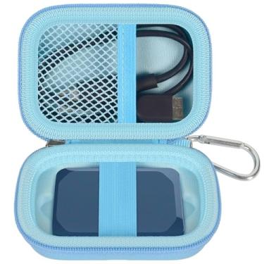 Imagem de Capa de transporte compatível com SSD portátil Crucial X10/X9 Pro 4TB/2TB/1TB, unidade de estado sólido externa, suporte de armazenamento rígido serve para cabo USB-C (apenas caixa) (azul)