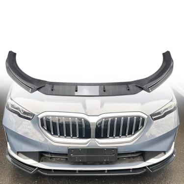 Imagem de FINMOKAL Kit de carroceria para para-choque dianteiro para carro, spoiler inferior, lábio, queixo e barragem, compatível com BMW Série 5 G60 G61 Standard 2024+ 2005, aparência de fibra de carbono