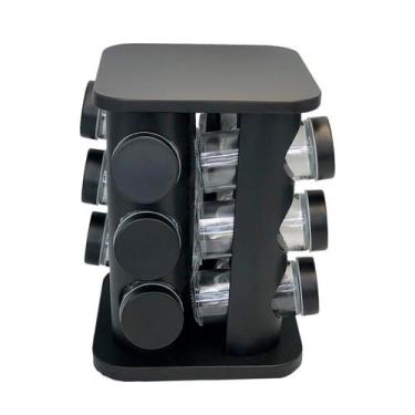 Imagem de Porta Tempero Giratório com 12 potes de Vidro 90G cada TOP - Pratika