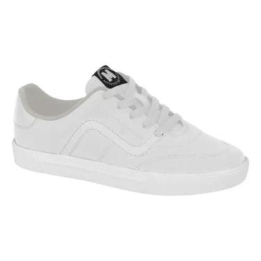 Imagem de Tênis Masculino Molekinho Cano Baixo Estiloso Casual Conforto, Branco,
