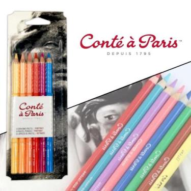 Imagem de Kit de Lápis Conté a Paris Pastel Retrato 6 Cores Ref.50112 - CONTE A 