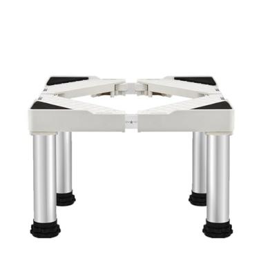 Imagem de TYJZKJWQ Suporte de mini geladeira ajustável 39.1 cm-40.9 cm suporte de secadora com 4 pés fortes suporte universal para geladeira pequena - Pedestal de aparelho portátil para móveis (branco, altura