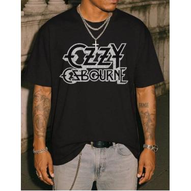 Imagem de Camiseta Oversized Vintage Y2k Ozzy Musica Cantor Academia - Crushed, 