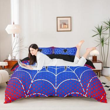 Imagem de Conjunto de capa de edredom infantil de teia de aranha, tamanho Queen, aranha, aracnídeo, inseto, animais, decoração de quarto de meninos, meninas, mulheres, homens, decoração de quarto, feliz dia das