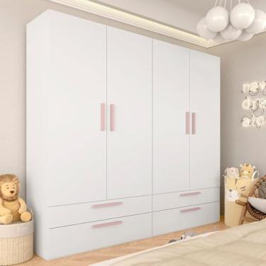 Imagem de Modulado Infantil Joy 4pts 4gav Branco/rosa - M.a Branco/rosa