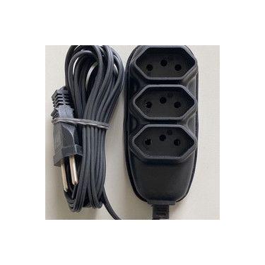 Imagem de Extensão Elétrica Extensão de Energia 3 Tomadas Compacta Bivolt 2, 3, 